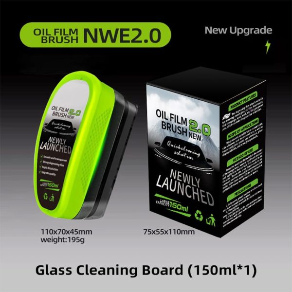1pc Oil Film Brush 2.0, Clear Vision Glass Cleaner, Clearview Shield Clear Vision Windshield Cleaner, Car Windows