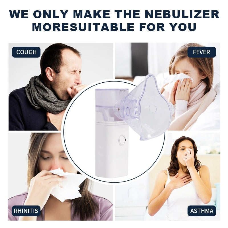 Portable Rechargeable Nebulizer Machine Asthma Inhaler 0.5L for Kids and Adults Compact asthma relief nebulizer