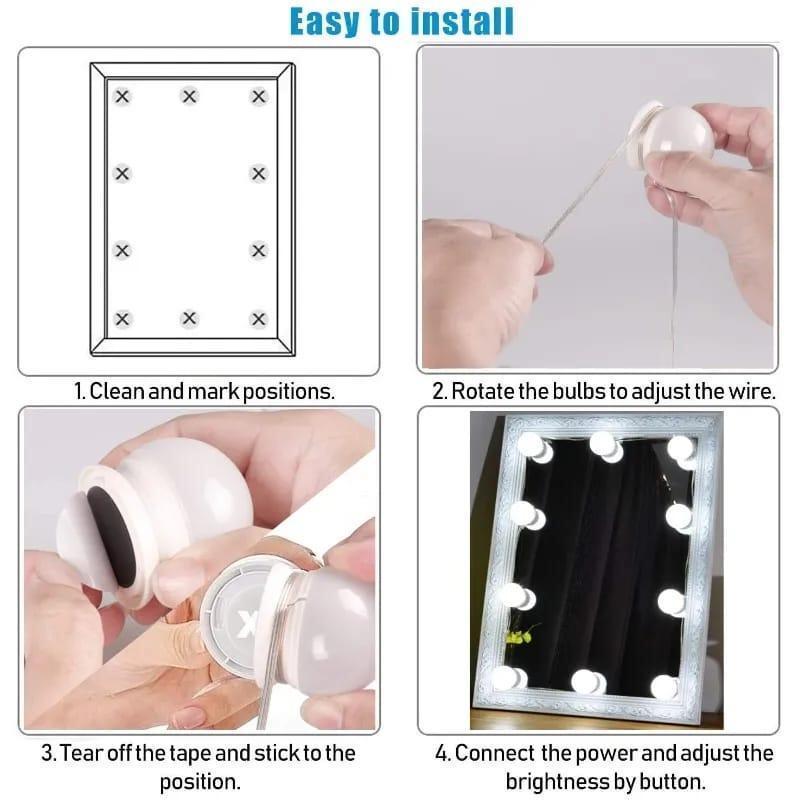 Rechargeable Vanity Mirror LED Lights