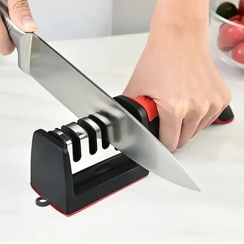 3-in-1 Kitchen Tool Set | Multi-Stage Blade Sharpening Tool with Ceramic Peeler & Easy-Grip Handle