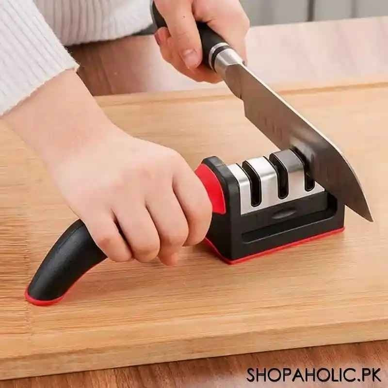 3-in-1 Kitchen Tool Set | Multi-Stage Blade Sharpening Tool with Ceramic Peeler & Easy-Grip Handle"