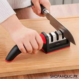 3-in-1 Kitchen Tool Set | Multi-Stage Blade Sharpening Tool with Ceramic Peeler & Easy-Grip Handle"