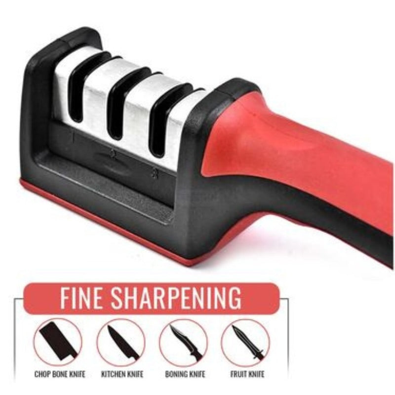 3-in-1 Kitchen Tool Set | Multi-Stage Blade Sharpening Tool with Ceramic Peeler & Easy-Grip Handle"