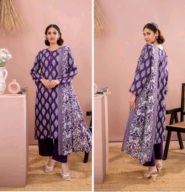 3 Pieceunstitched Suit Zesh Summaer Lawn Collection 2025
