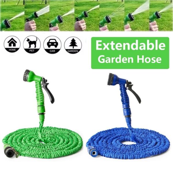 Expandable Magic Hose Pipe – 100 Ft / 50ft Flexible Garden Water Hose With Spray Nozzle, Leak-proof Lightweight Design For Easy Storage And Outdoor Watering – Random Color