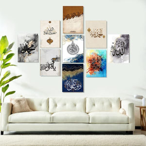 Home Decoration Item 9 Pcs Wall Decor Photo On Wall Canvas Art Decor For Home Easy Set Up With Bothside Tape