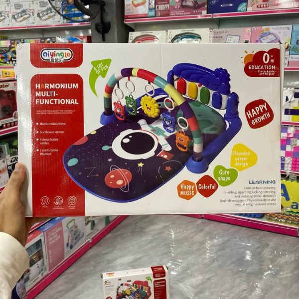 Kids Musical Piano Gym Mat With Music & Lights – (imported) (random Color)