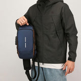 Men Anti Theft Chest Bag Shoulder Usb Charging Crossbody Package School Short Trip Messengers Gym Men’s Sling Sports (random Color)