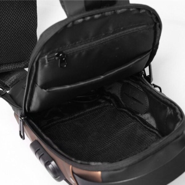 Men Anti Theft Chest Bag Shoulder Usb Charging Crossbody Package School Short Trip Messengers Gym Men’s Sling Sports (random Color)
