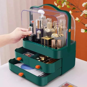 Multi-functional Acrylic Cosmetic Organizer With Multiple Drawers – Elegant Storage Solution For Makeup, Skincare Products, And Beauty Accessories – Random Color
