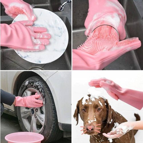 Re-useable Washing Gloves for Kitchen, Bathroom, Car, Pet and Multipurpose Cleaning