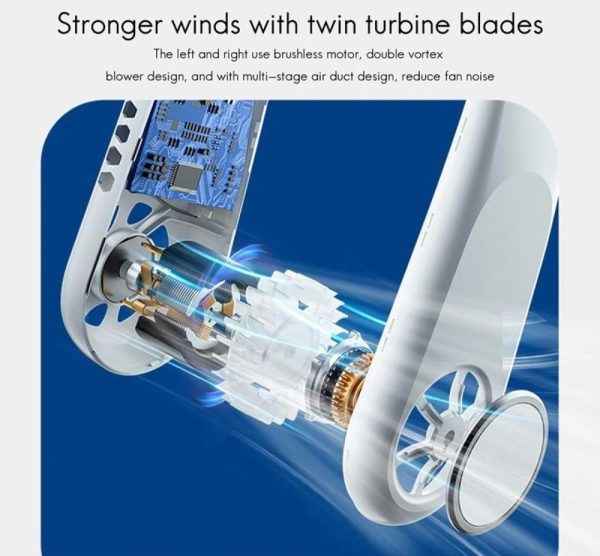 Surroundfan New Portable Bladeless Neck Fan – Foldable, Hands-free Cooling For Travel & Sports ( Random Color )