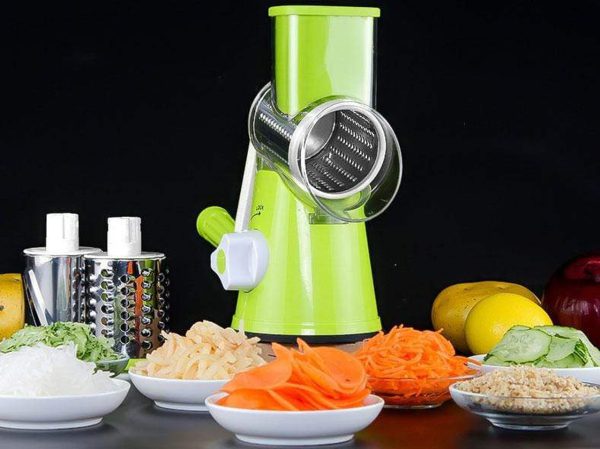 Tabletop Drum Grater | Manual Vegetable Cutter Slicer & Grater | Multi-functional Kitchen Gadget ( Random Color )