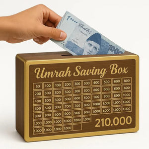 Wooden Saving Box – Umrah Saving Box / Wooden Box For Saving Money