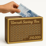 Wooden Saving Box – Umrah Saving Box / Wooden Box For Saving Money